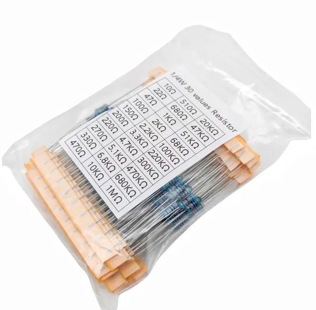 Lot de 5 résistances 4,7 kΩ 1/4 W ±1 %